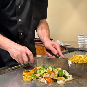 veggies on a grill